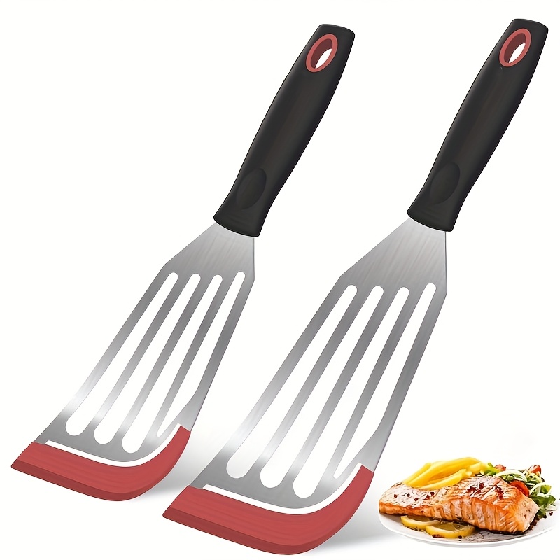 Okonomiyaki Spatula - Espátula de silicona de acero inoxidable,