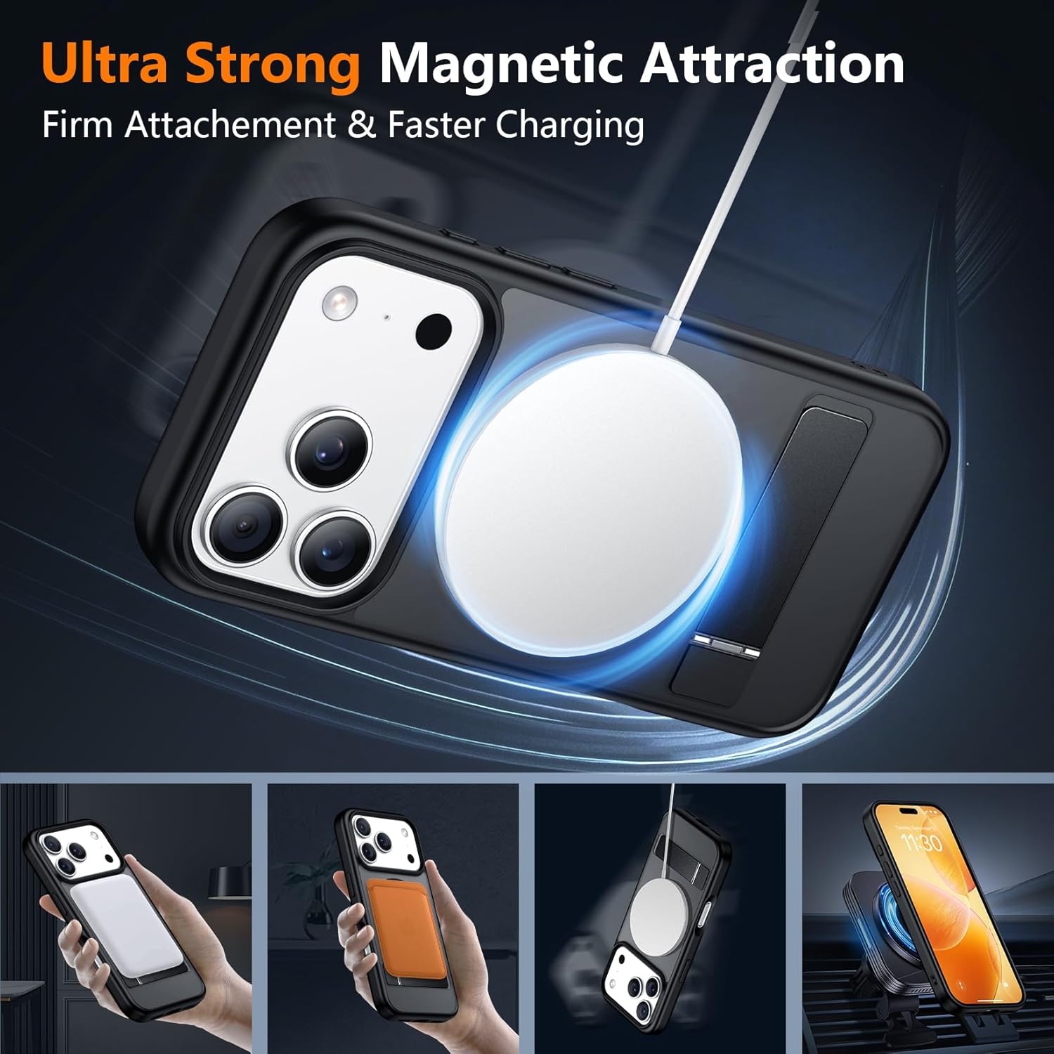 Funda magnética para teléfono  - Taco Stand Holder reseña y precio